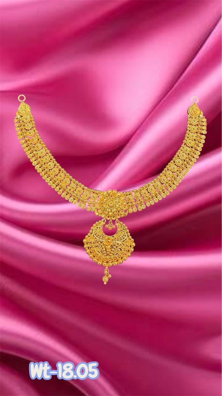 Gold necklace from Rajkrishna Jewels