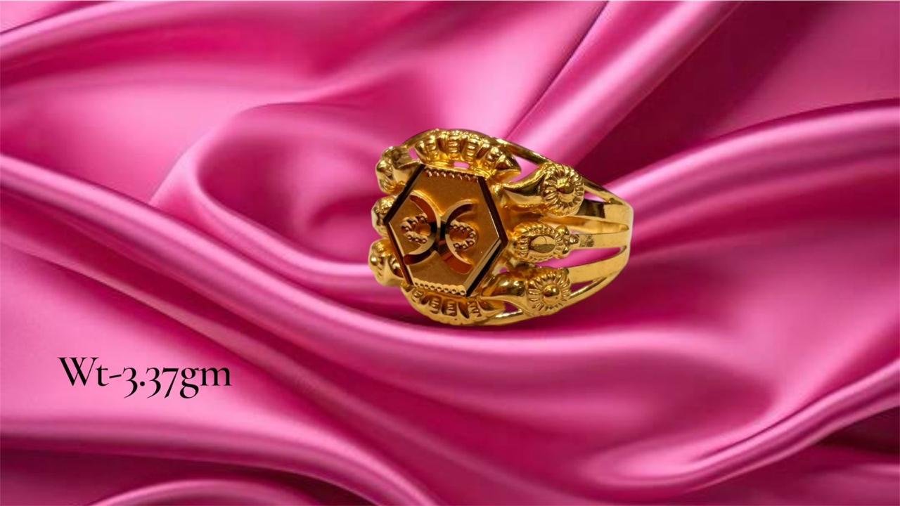 Gold Ring (Hexagon Motif)